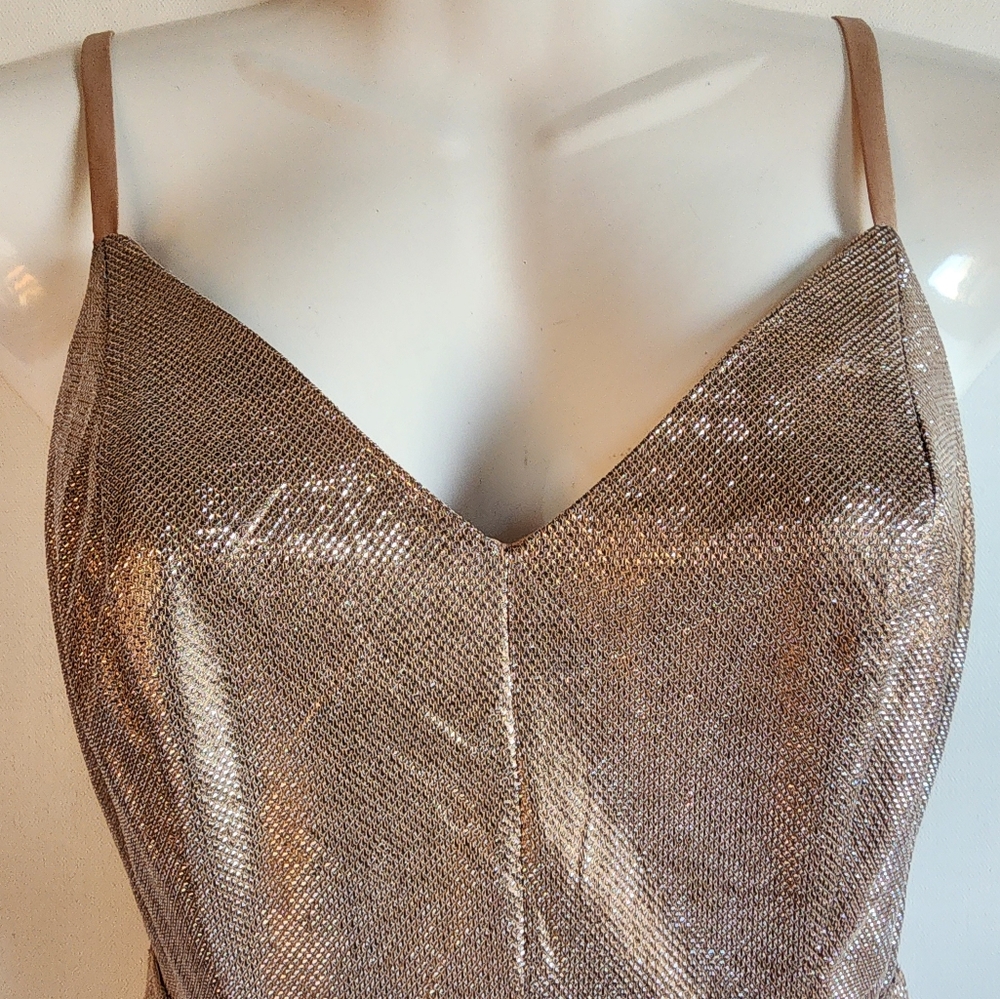 Lulus Keeps Getting Better Gold Skater Dress - Picture 7 of 10